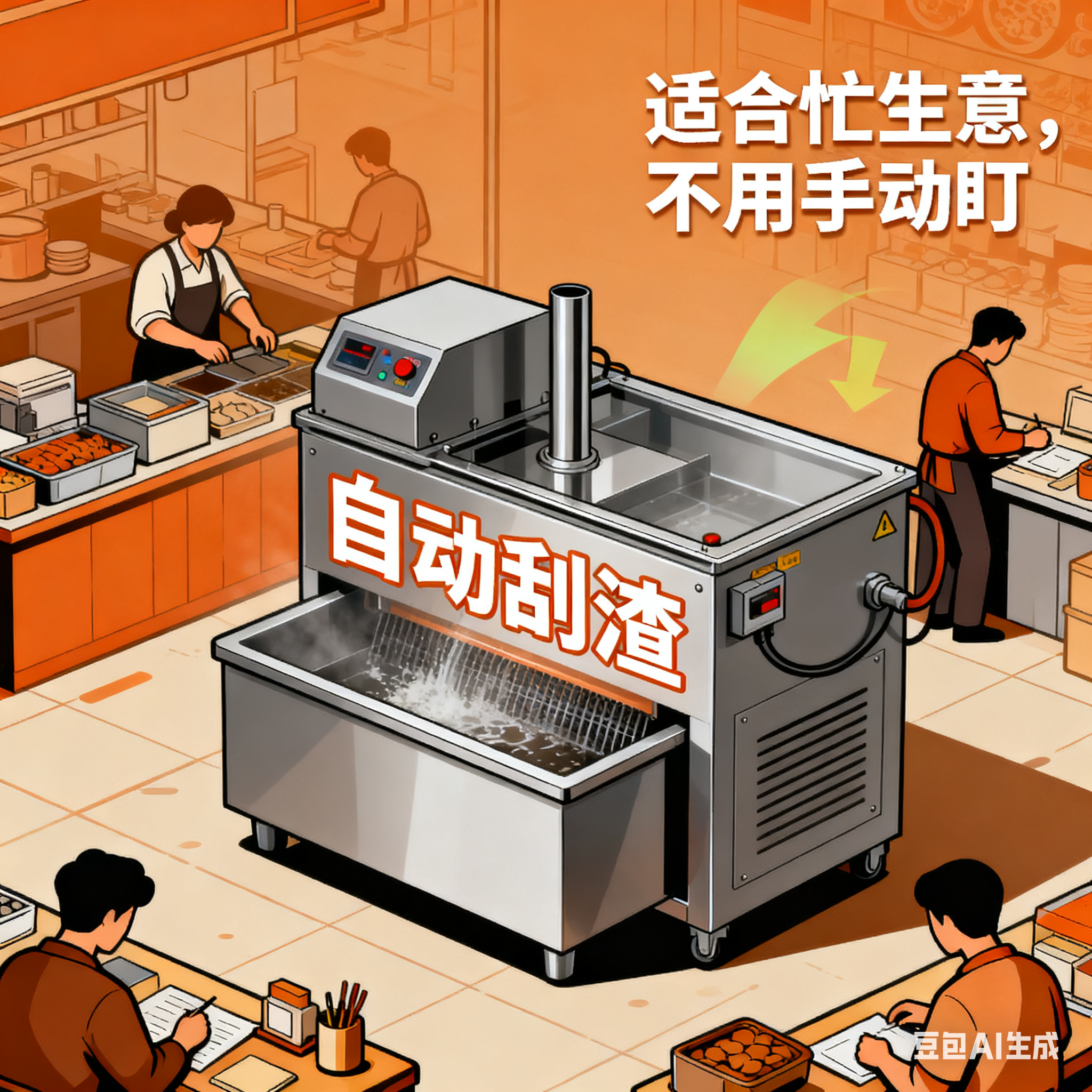 油炸机的出渣形式，有哪些讲究？(2)