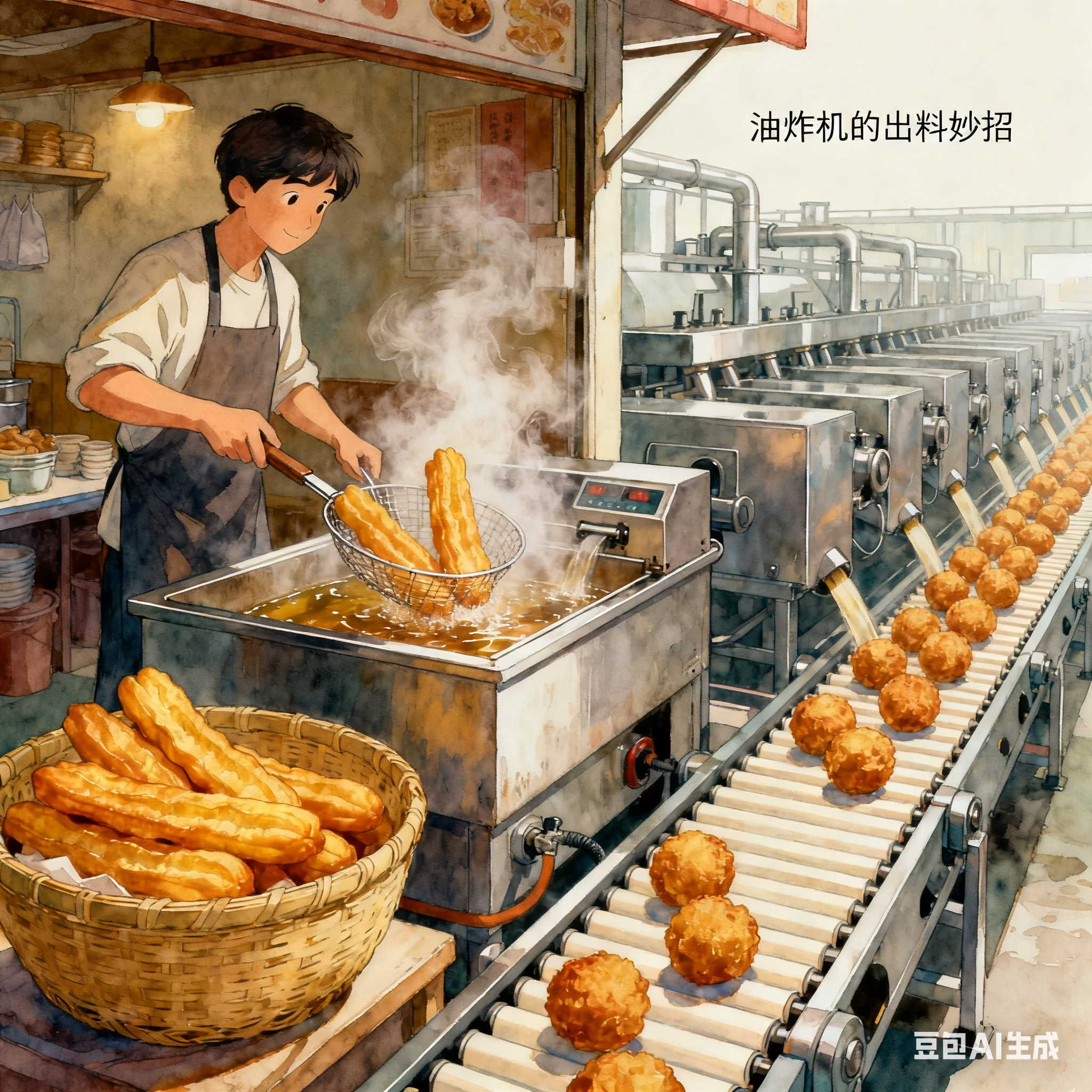 油炸机炸好的食物，咋取出来？(6)