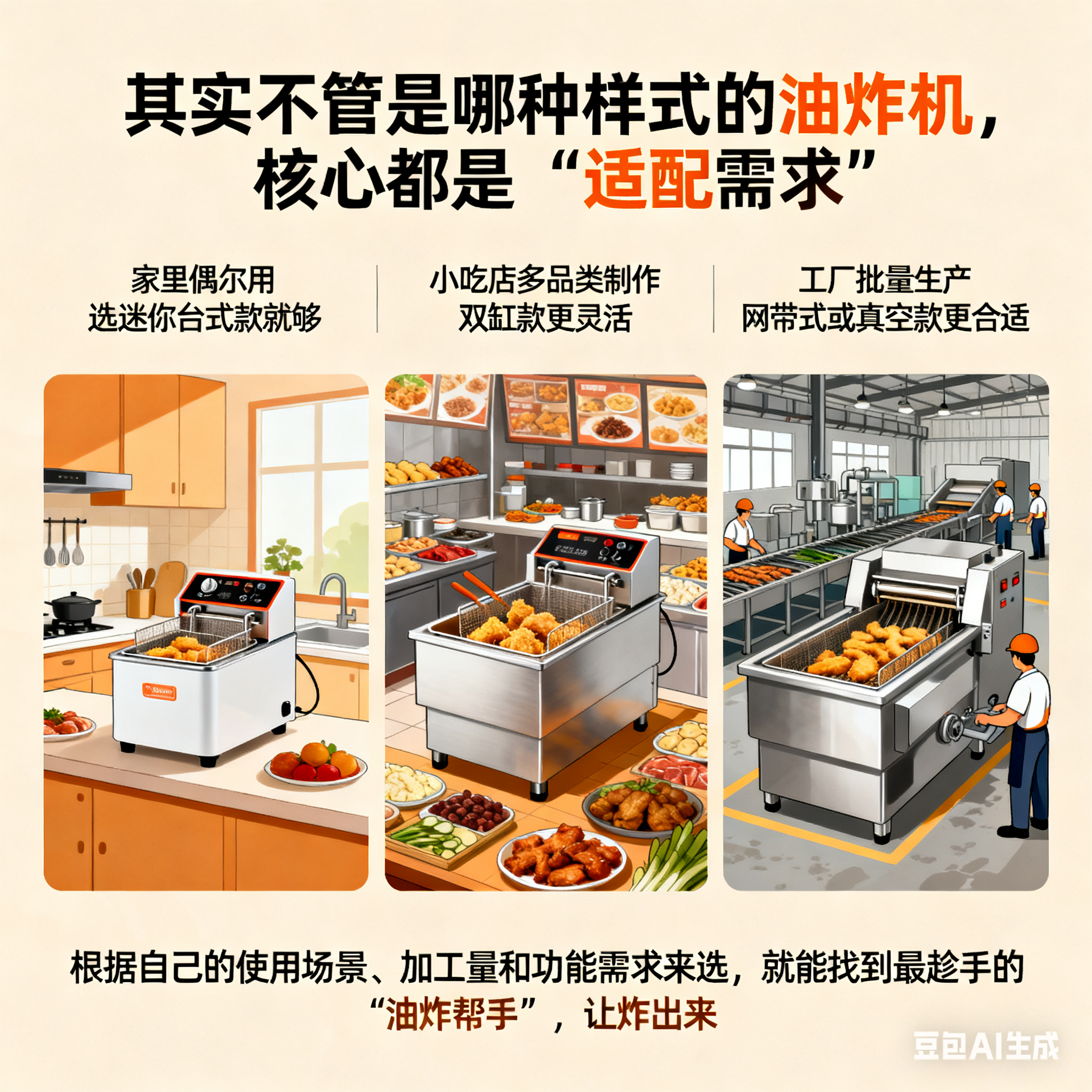 油炸机有哪些样式？看完这篇全明白(5)