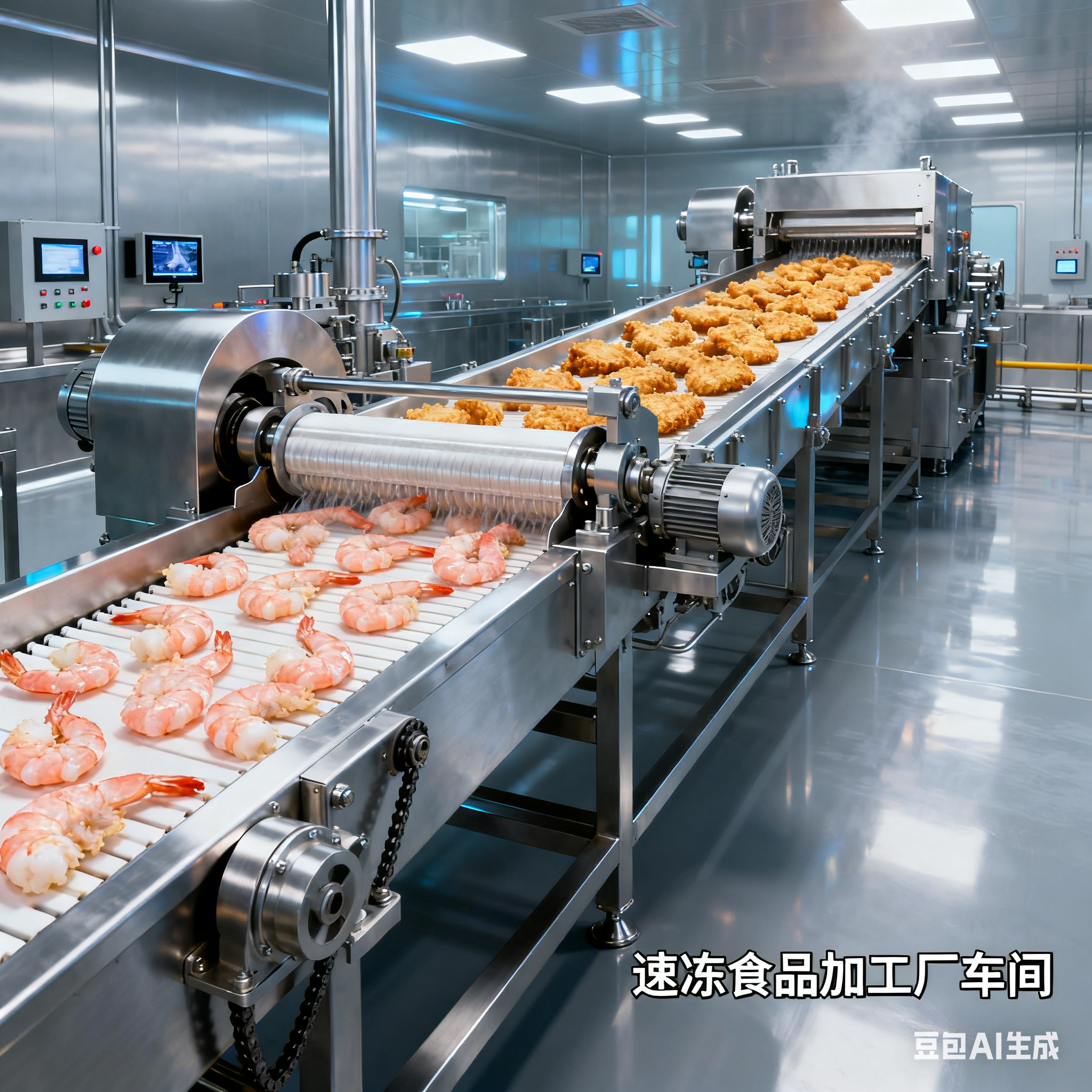 虾排自动上浆油炸线，自动化藏在哪？(1)