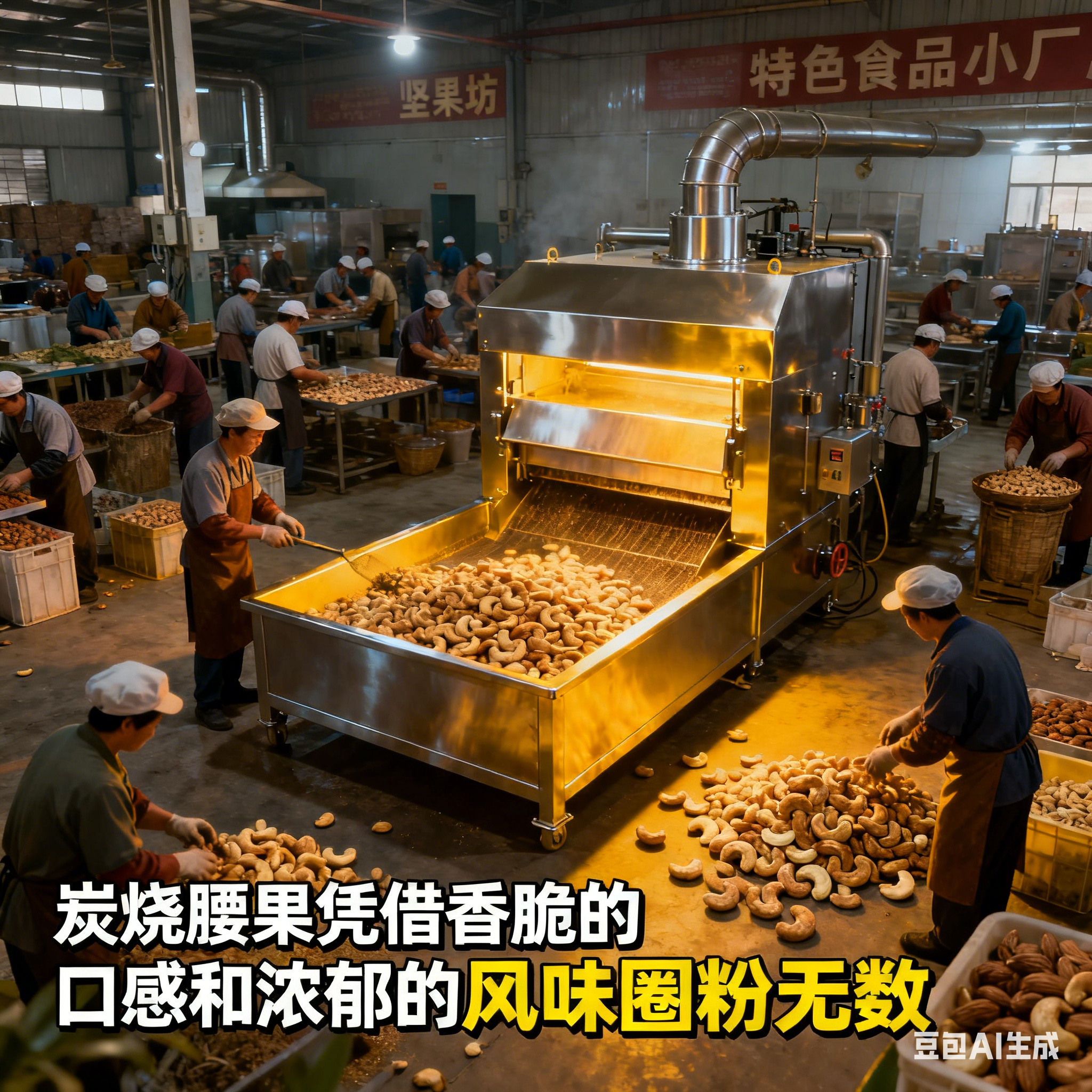 炭烧腰果油炸设备，能自动搅拌吗？(1)