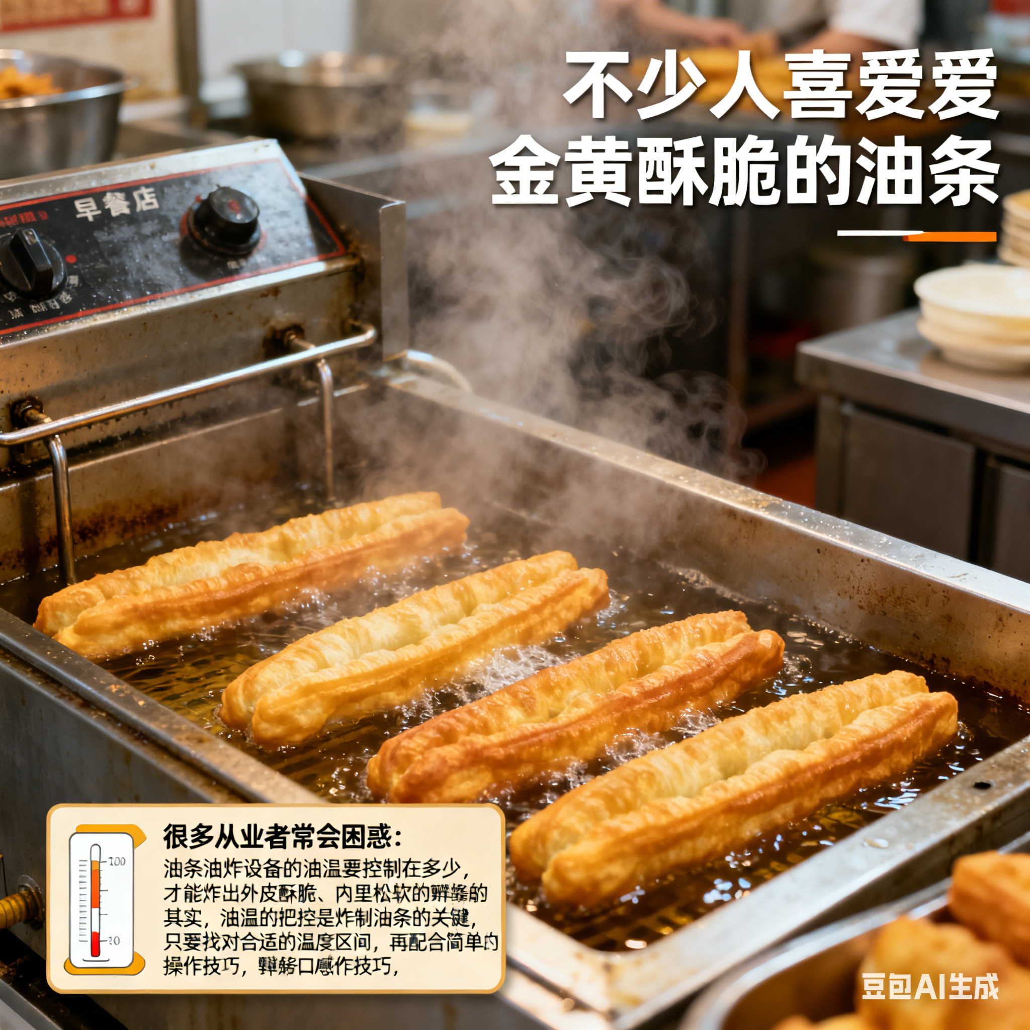 油条油炸设备，油温多少能炸出好吃的油条？(1)