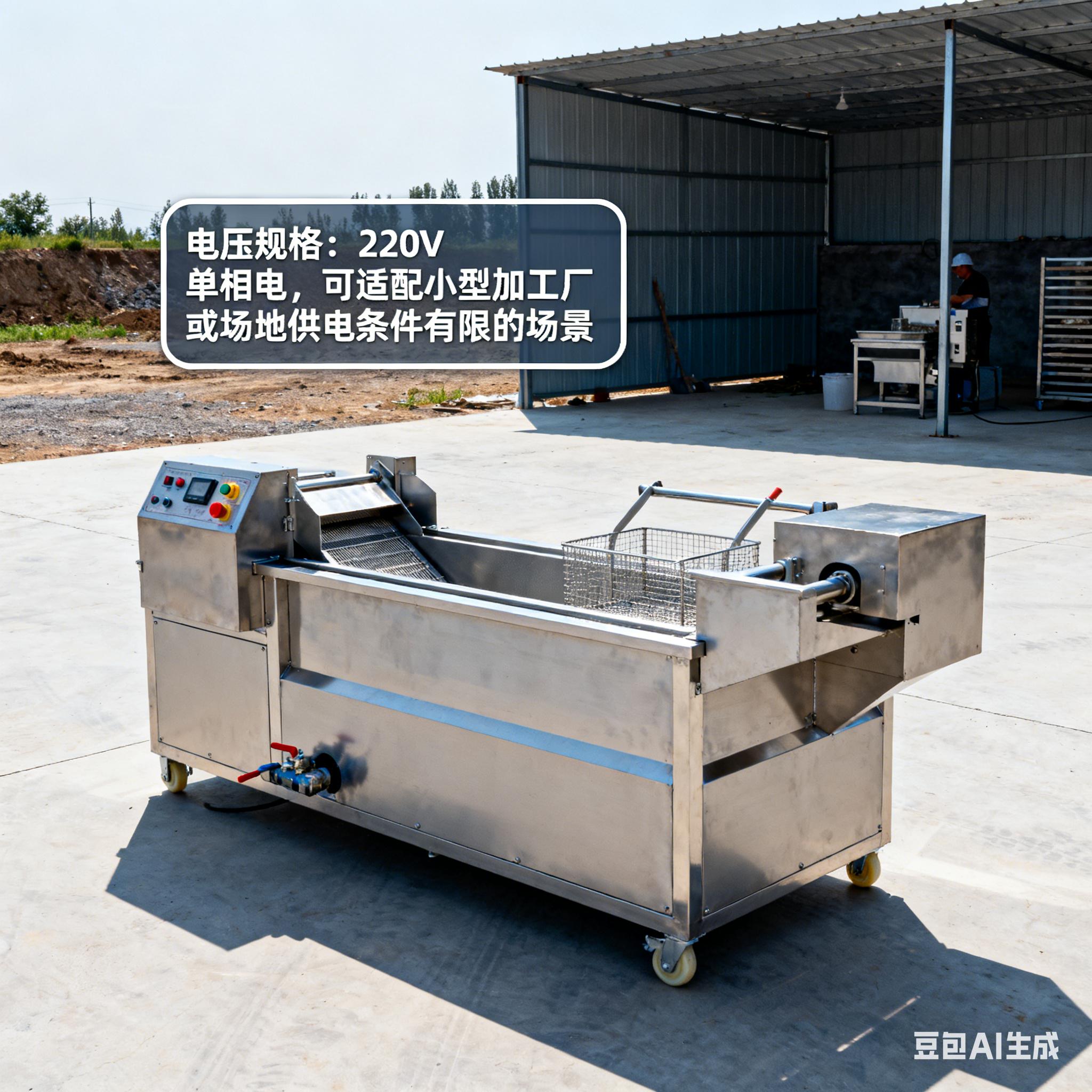 全自动火锅丸子油炸流水线 ，发货方式与电压功率如何选择(4)