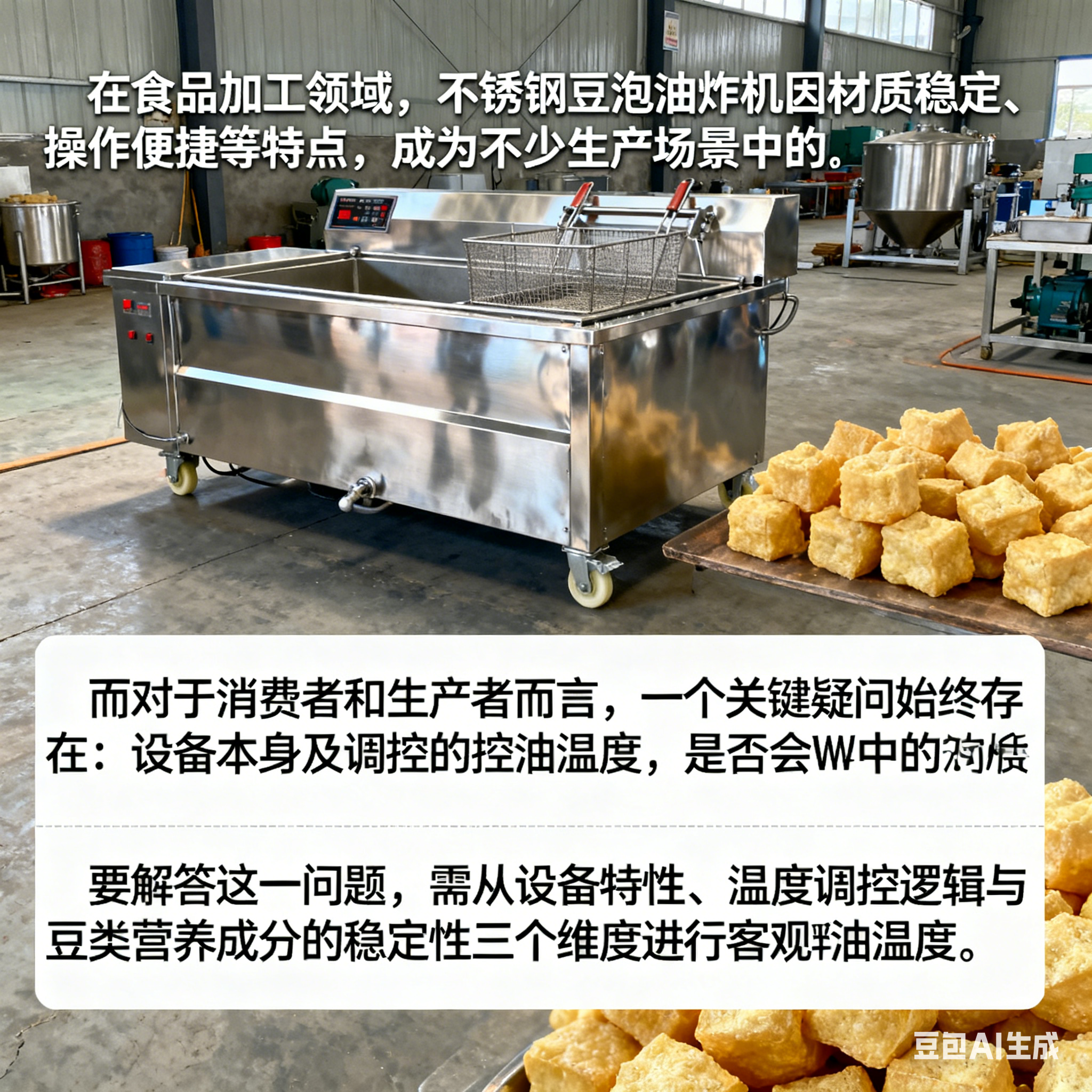 不锈钢豆泡油炸机的控油温度会破坏豆包营养价值吗？(1)