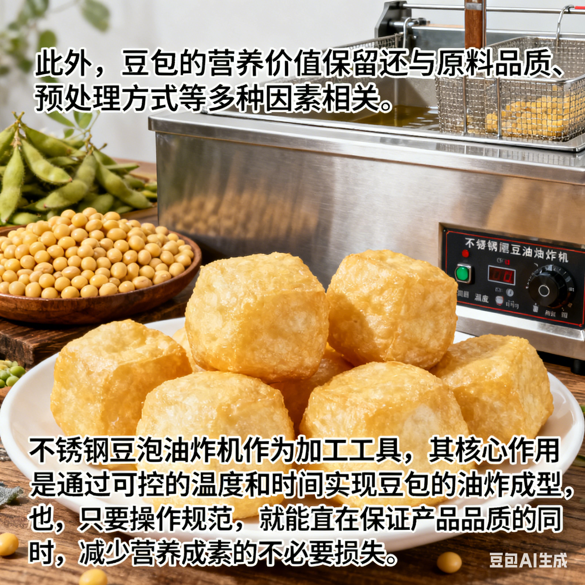 不锈钢豆泡油炸机的控油温度会破坏豆包营养价值吗？(5)